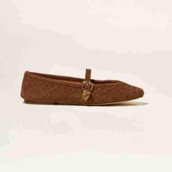Camille Weave Suede Flat