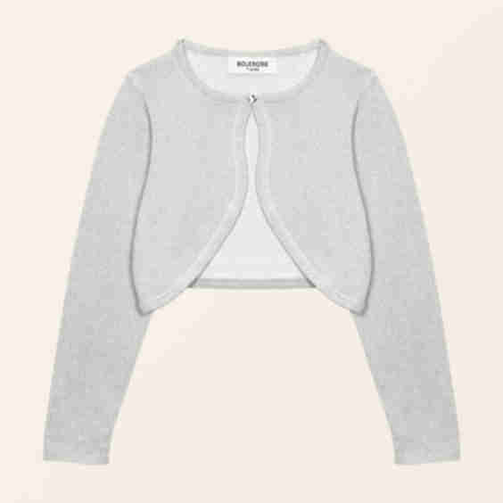 Girls Sparkly Bolero Silver