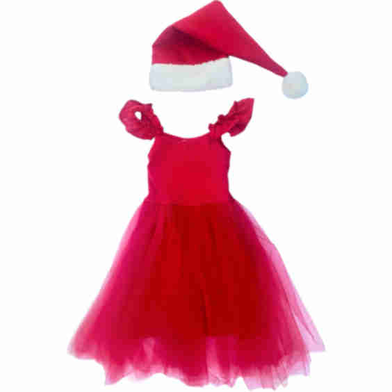 Holiday Dress with Santa Hat