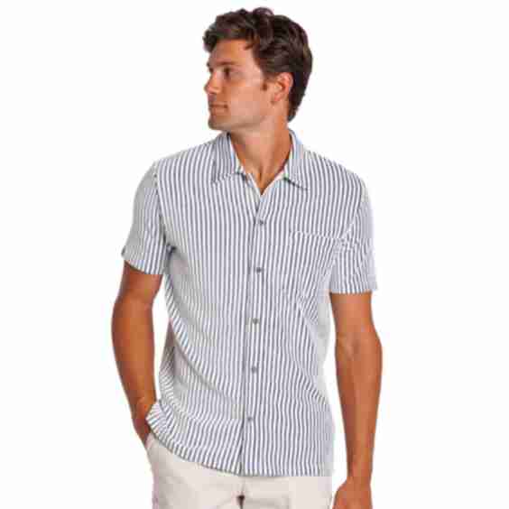 Terrycloth Button Down Shirt