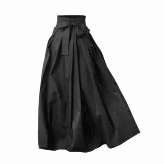 Elegant High Waist Pleated Maxi Skirt