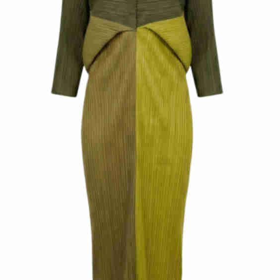 Pleated Dress in Kimono Sleeves