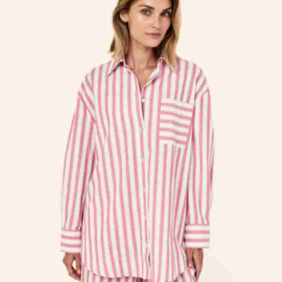 Cotton Stripe Shirting Boxer PJ Set