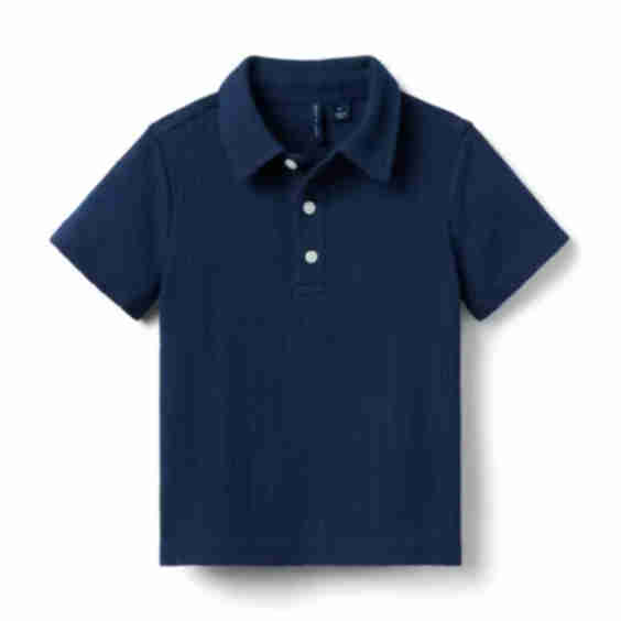Textured Knit Polo Top