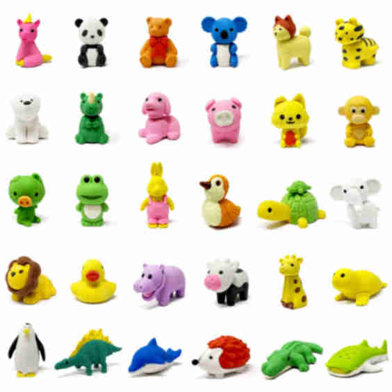 30pcs Mini Animal Eraser Pets, 3D Puzzle Erasers