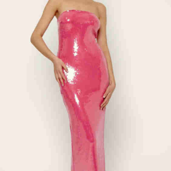 Sequin Bandeau Maxi Dress
