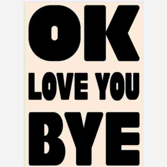 OK Love You Bye Print