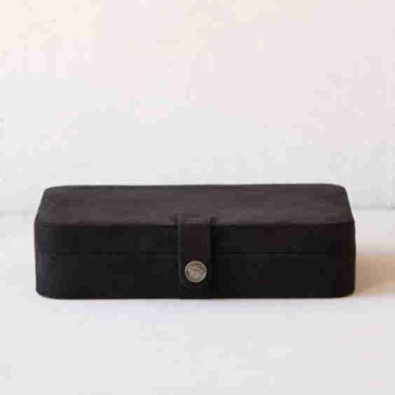 Maria Large Flocked Jewelry Box