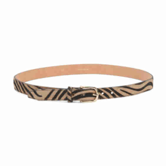 Leather Zebra Belt