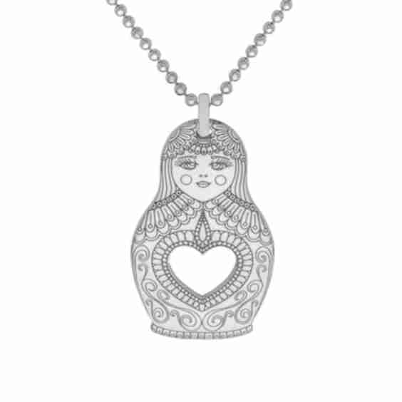 Small Russian Doll Necklace