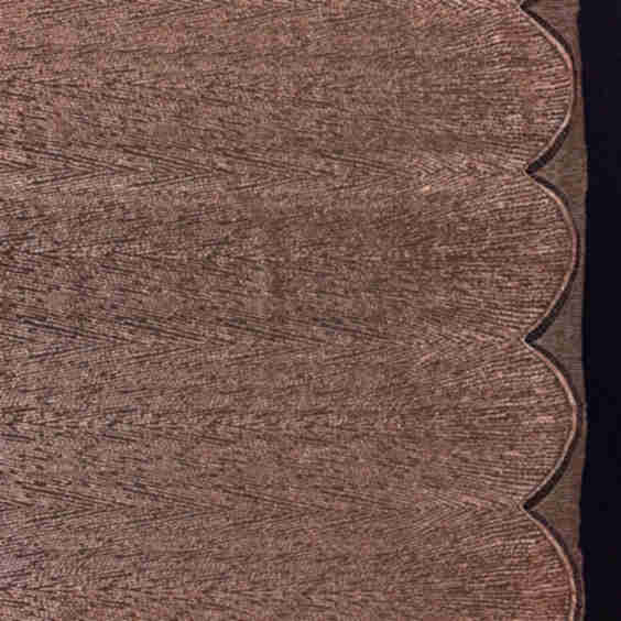 Single Scalloped Fine Metallic French Chantilly Lace Fabric