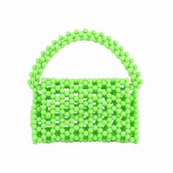 70's Style Hand-Beaded Satchel Bag