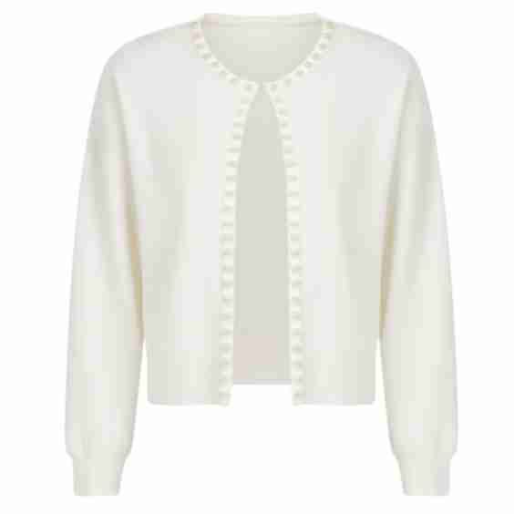 Pearl Trim Essential Cardigan