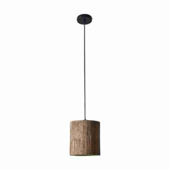 Rustic Wooden Tree Log Cylinder Ceiling Light Shade