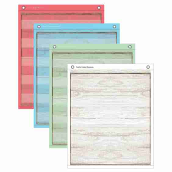 Painted Wood Magnetic Mini Pocket Charts, 14" x 17"