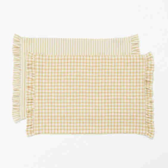 Placemats Set of 2 with Ruffles