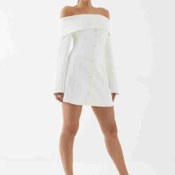 Tailored Bardot Blazer Mini Dress
