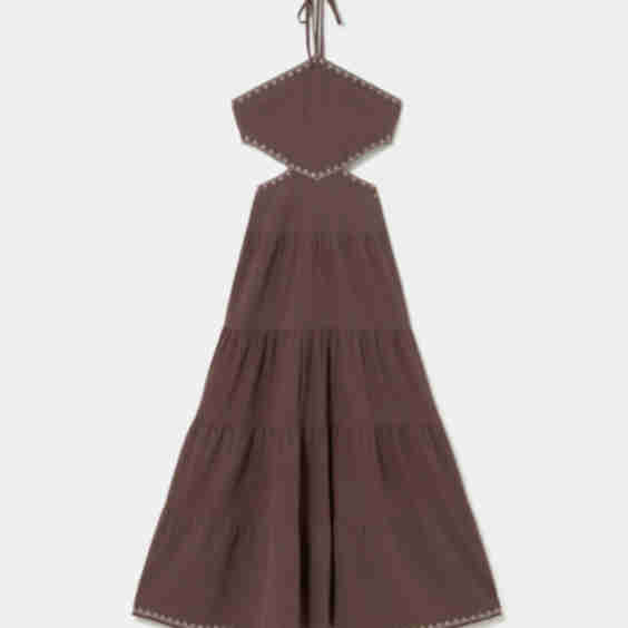 Long Dress with Cut-Out Detail