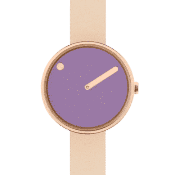 30Mm/ Glow Dial/ Leather Strap Wrist Watch