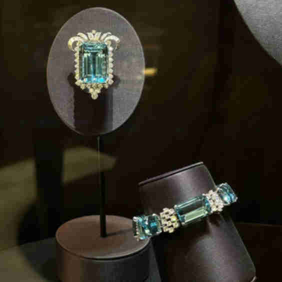 Emerald-Cut Aquamarine Set