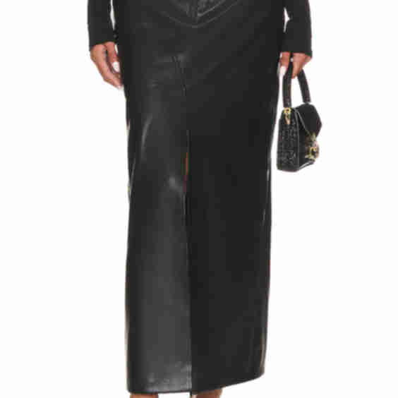 Leather Midi Skirt