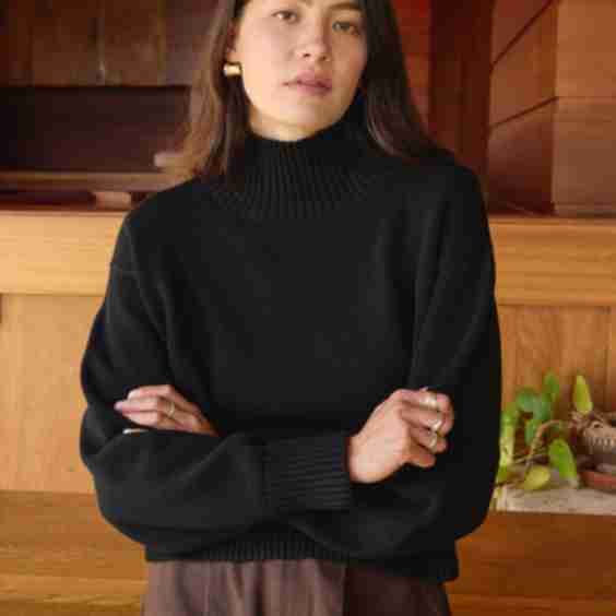 Crop Turtleneck Sweater