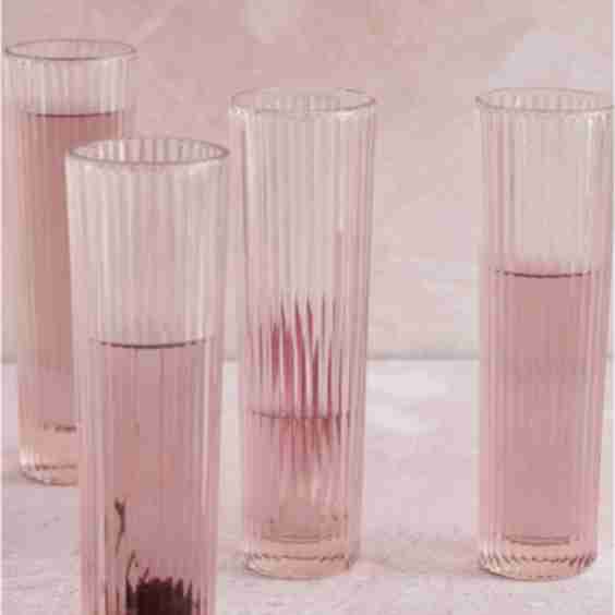 Pink Champagne Glasses Set Of 4