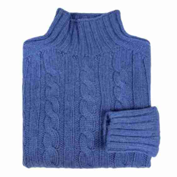 Geelong Cable Knit Funnel Neck Sweater