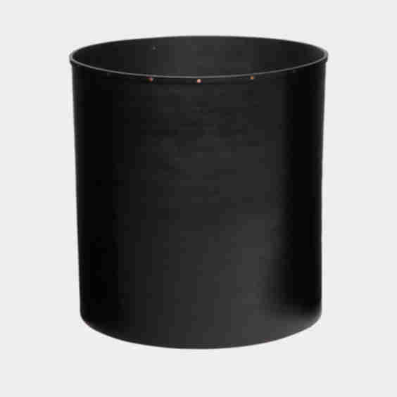Hand-Carved Maple Wood Wastepaper Bin