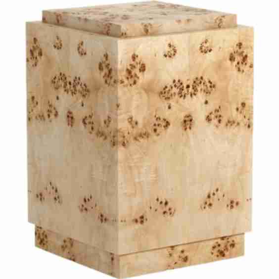  Jackson Burl Plinth Side Table