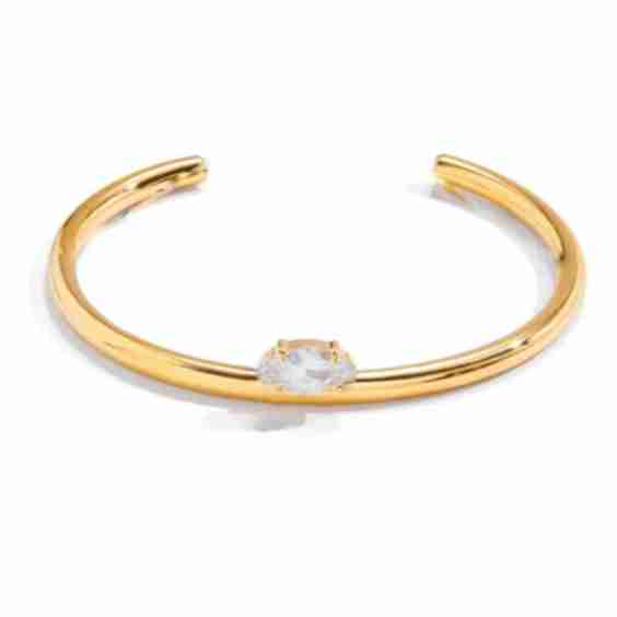 Floating Stone Bangle Bracelet