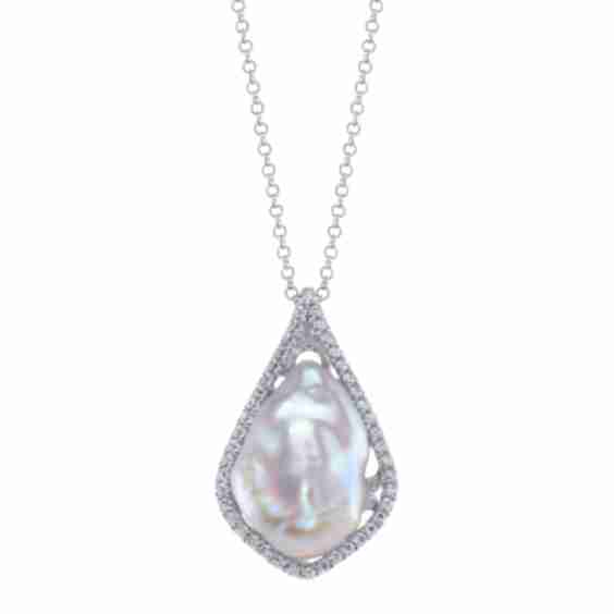 Freshwater Baroque Coin Pearl Majestic Pendant