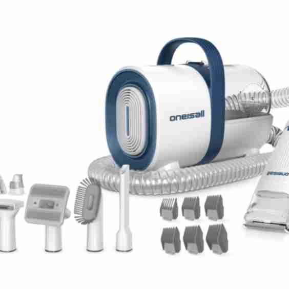 LM2 7-in-1 Tool Pet Hair Vacuum & Grooming Kit