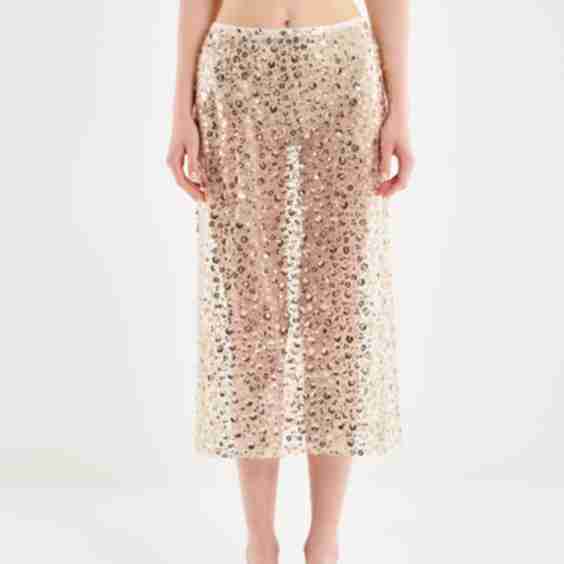 Midi Skirt with Tulle and Culottes