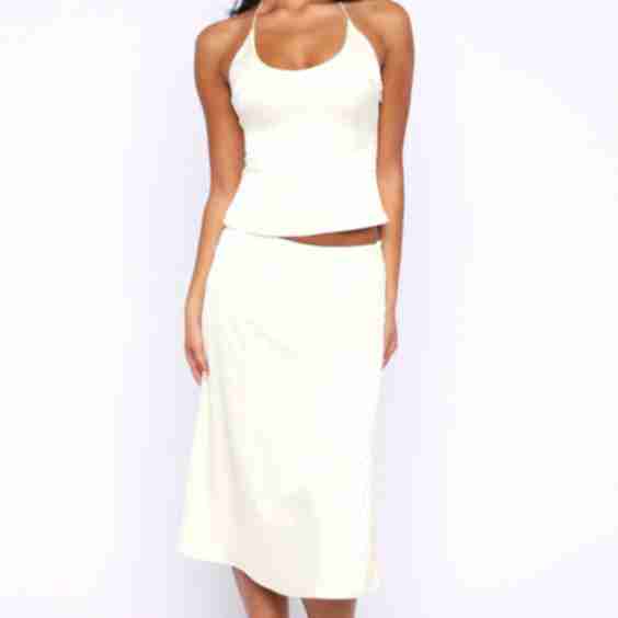 Palm Breeze Midi Skirt