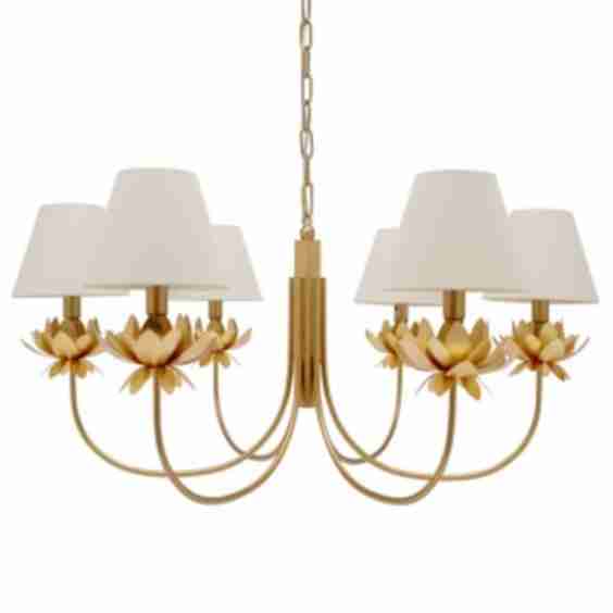 Frances Flower Chandelier Gold
