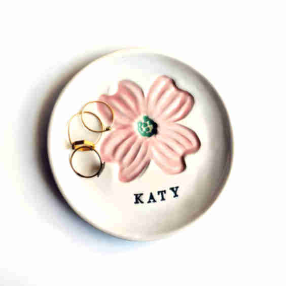 Personalized Dogwood Ring Dish