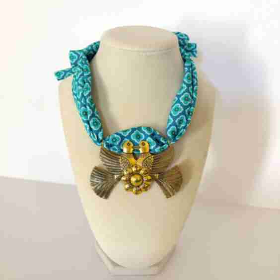 Two Doves Bandana Necklace