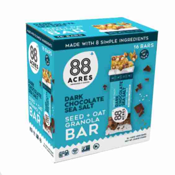88 Acres Granola Bars, Dark Chocolate Sea Salt Seed+Oat
