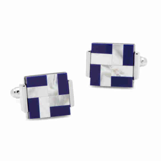 Ox & Bull Trading Co. Crossed Pearl Cufflinks