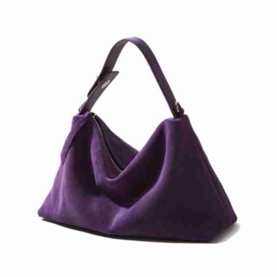 Suede One Handle Zipper Square Boston Handbags