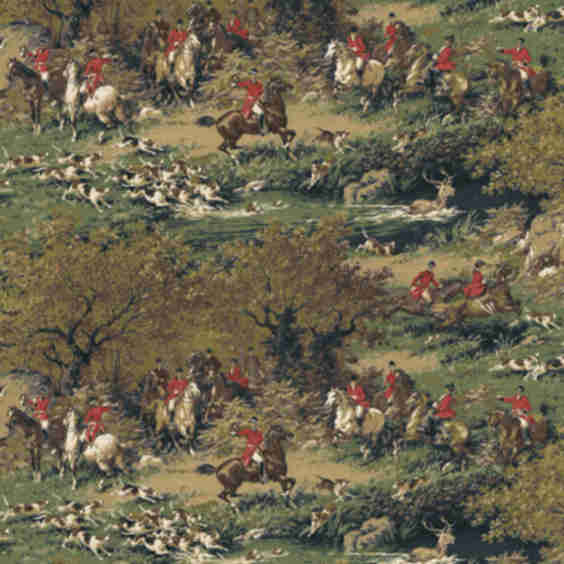 Hunt Nature Landscape Scene Matte Peel-and-Stick Wallpaper