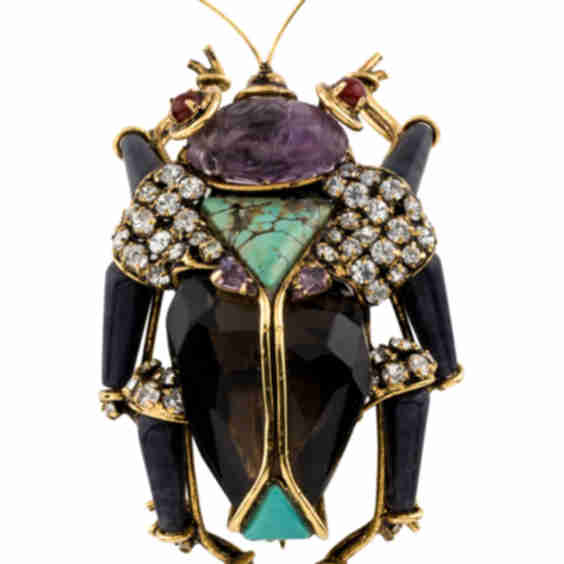 Muti-Stone Bug Brooch