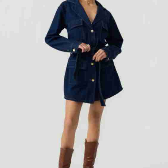 Belted Denim Dress  Eco-Certified