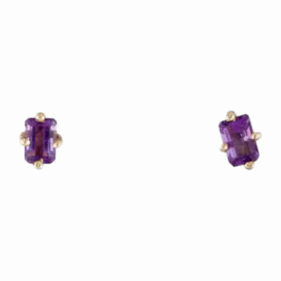 14K Amethyst Guinevere Stud Earrings