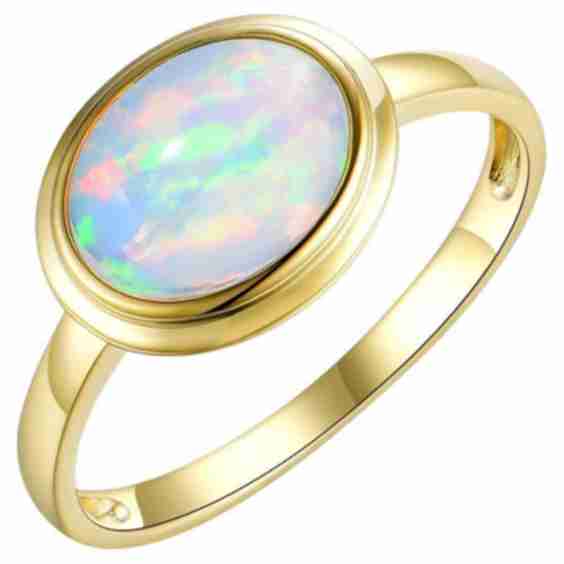 Bella 1.50ctw Oval Opal East-West Ring