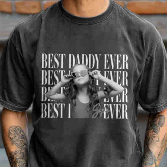 Vintage Photo Best Dad Mom Ever Comfort Shirt