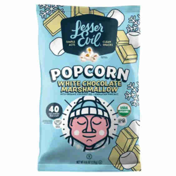 LesserEvil Organic Popcorn, White Chocolate & Marshmallow
