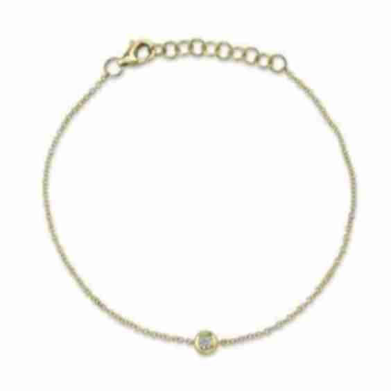 Single Diamond Bezel Bracelet