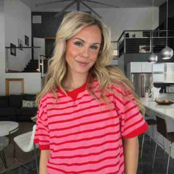 Xoxo Stripe Terry Cloth Top